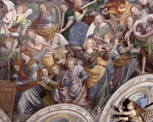 El Concierto de los Ángeles, 1534-36 (detalle)